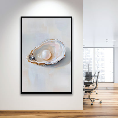 Oyster Oil 1 Painting Art Print, Oyster Art Still Life, French Kitchen Wall Decor, Framed Art Print, Fine Art Print
