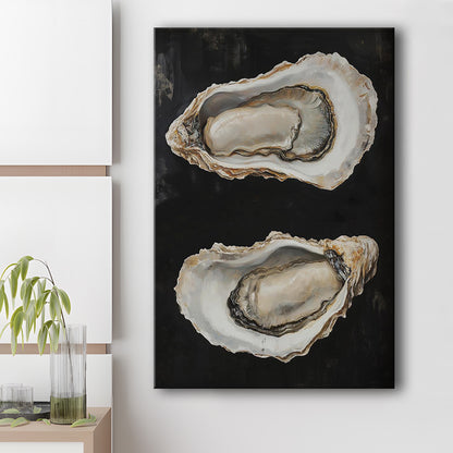 Oyster Oil Painting Art Print, French Kitchen Art, Still Life Original Art, Kitchen Wall Decor, Canvas Print, Canvas Decor