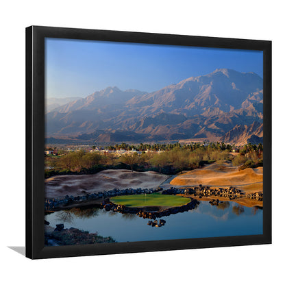 Pga West Stadium Course Hole 17 Golf Courses “Alcatraz”, La Quinta, California, Framed Art Print Wall Decor