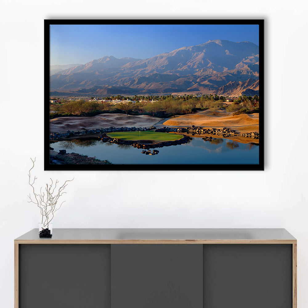 Pga West Stadium Course Hole 17 Golf Courses “Alcatraz”, La Quinta, California, Framed Art Print Wall Decor
