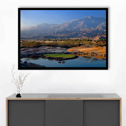 Pga West Stadium Course Hole 17 Golf Courses “Alcatraz”, La Quinta, California, Framed Art Print Wall Decor