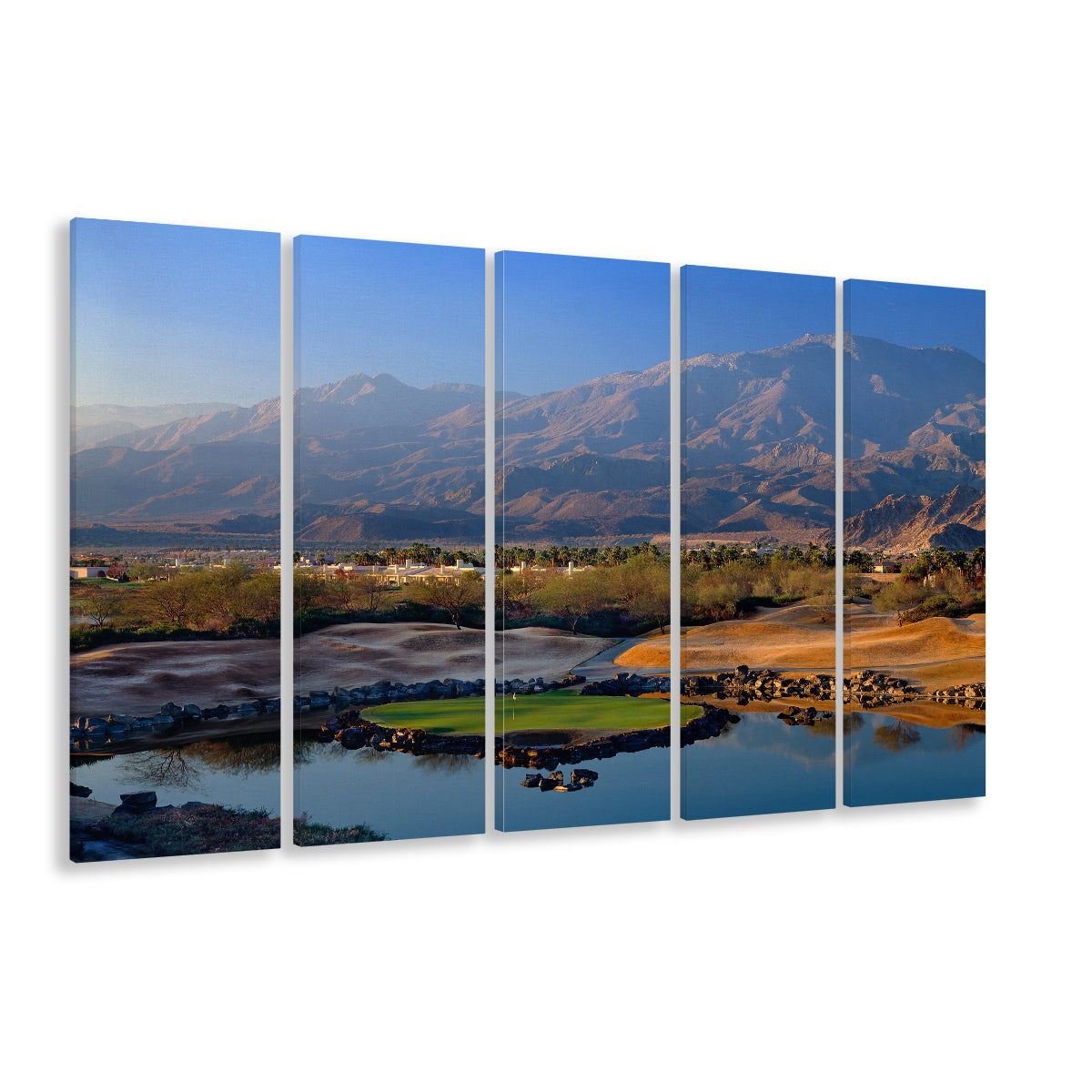 Pga West Stadium Course Hole 17 Golf Courses “Alcatraz”, La Quinta, California, Extra Large Canvas Print Wall Art