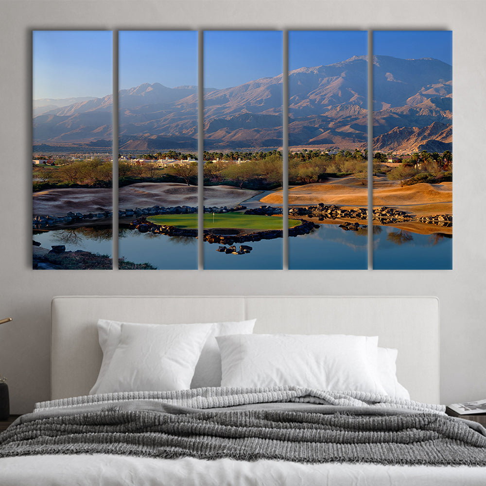 Pga West Stadium Course Hole 17 Golf Courses “Alcatraz”, La Quinta, California, Extra Large Canvas Print Wall Art
