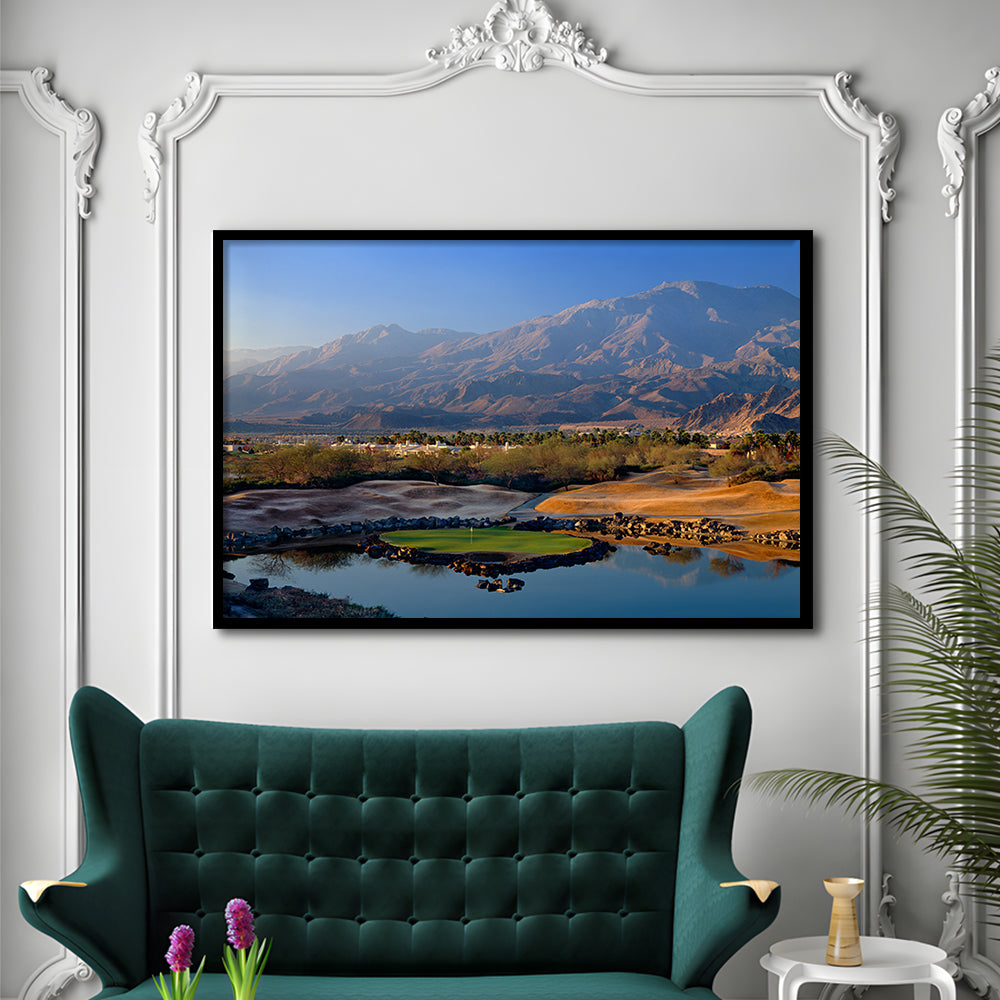 Pga West Stadium Course Hole 17 Golf Courses “Alcatraz”, La Quinta, California, Framed Art Print Wall Decor