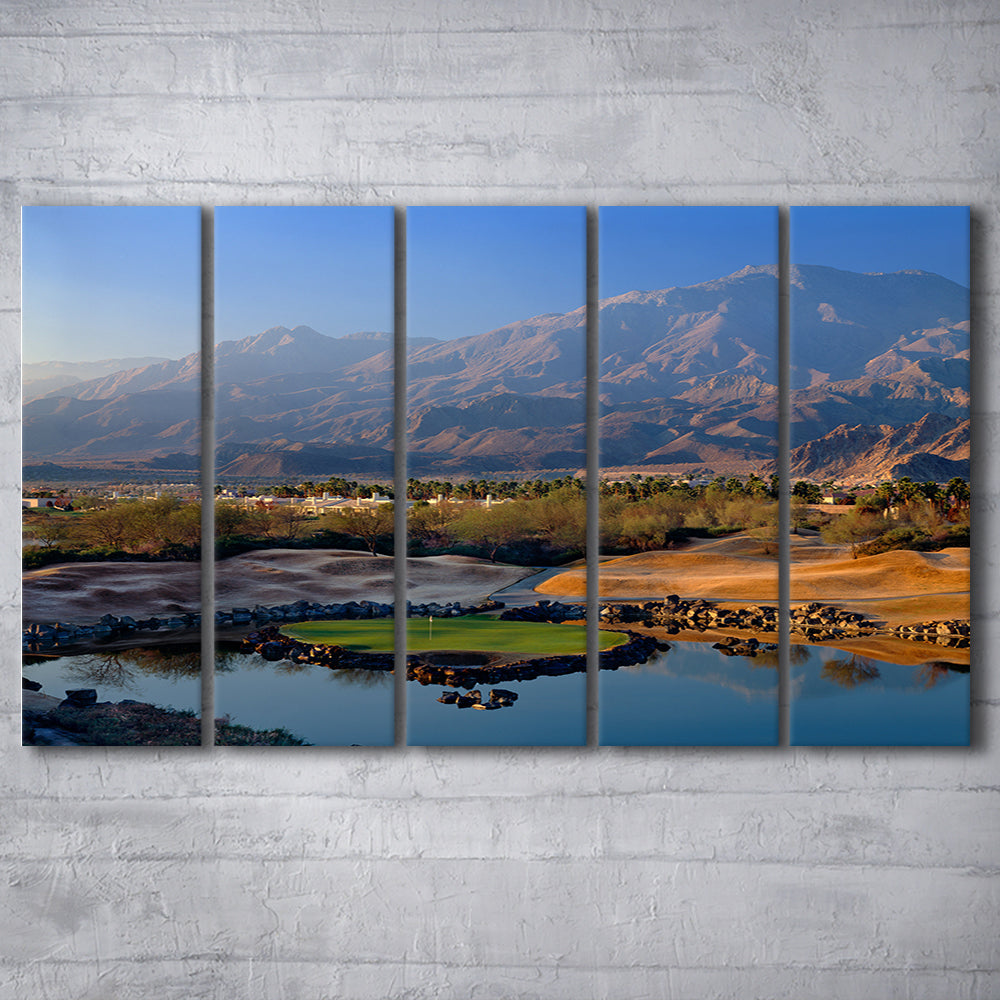 Pga West Stadium Course Hole 17 Golf Courses “Alcatraz”, La Quinta, California, Extra Large Canvas Print Wall Art