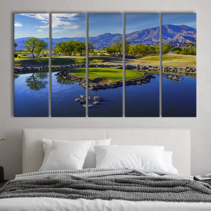 Pga West Stadium Course, Hole 17 Fine Art At Califorlia, Golf Art Print, Extra Large Canvas Print Wall Art