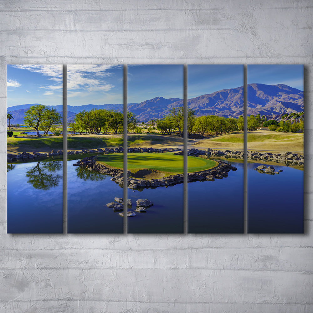 Pga West Stadium Course, Hole 17 Fine Art At Califorlia, Golf Art Print, Extra Large Canvas Print Wall Art