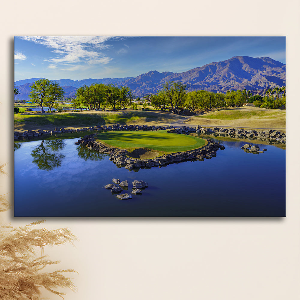 Pga West Stadium Course, Hole 17 Fine Art At Califorlia, Golf Art Print,Gifts Golf Lover