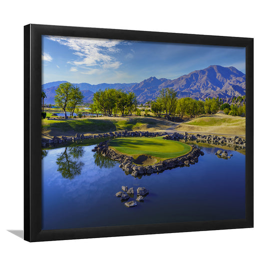 Pga West Stadium Course, Hole 17 Fine Art At Califorlia, Framed Art Print Wall Decor, Picture Framed