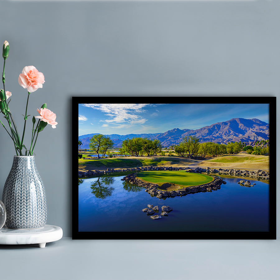 Pga West Stadium Course, Hole 17 Fine Art At Califorlia, Framed Art Print Wall Decor, Picture Framed