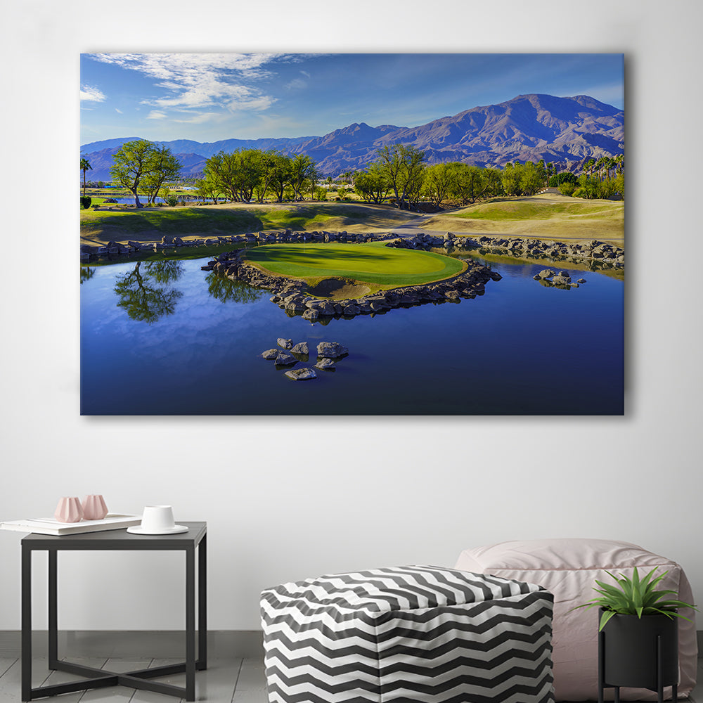 Pga West Stadium Course, Hole 17 Fine Art At Califorlia, Golf Art Print,Gifts Golf Lover