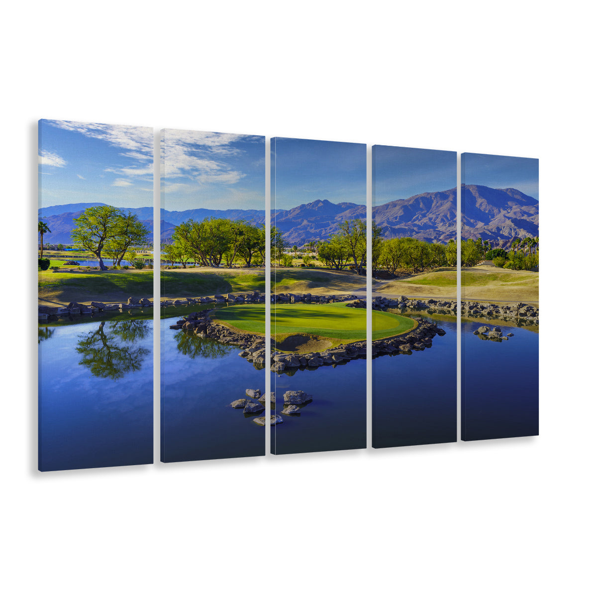 Pga West Stadium Course, Hole 17 Fine Art At Califorlia, Golf Art Print, Extra Large Canvas Print Wall Art