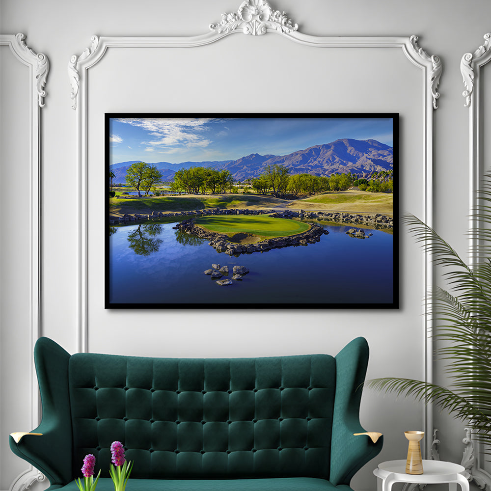 Pga West Stadium Course, Hole 17 Fine Art At Califorlia, Framed Art Print Wall Decor, Picture Framed