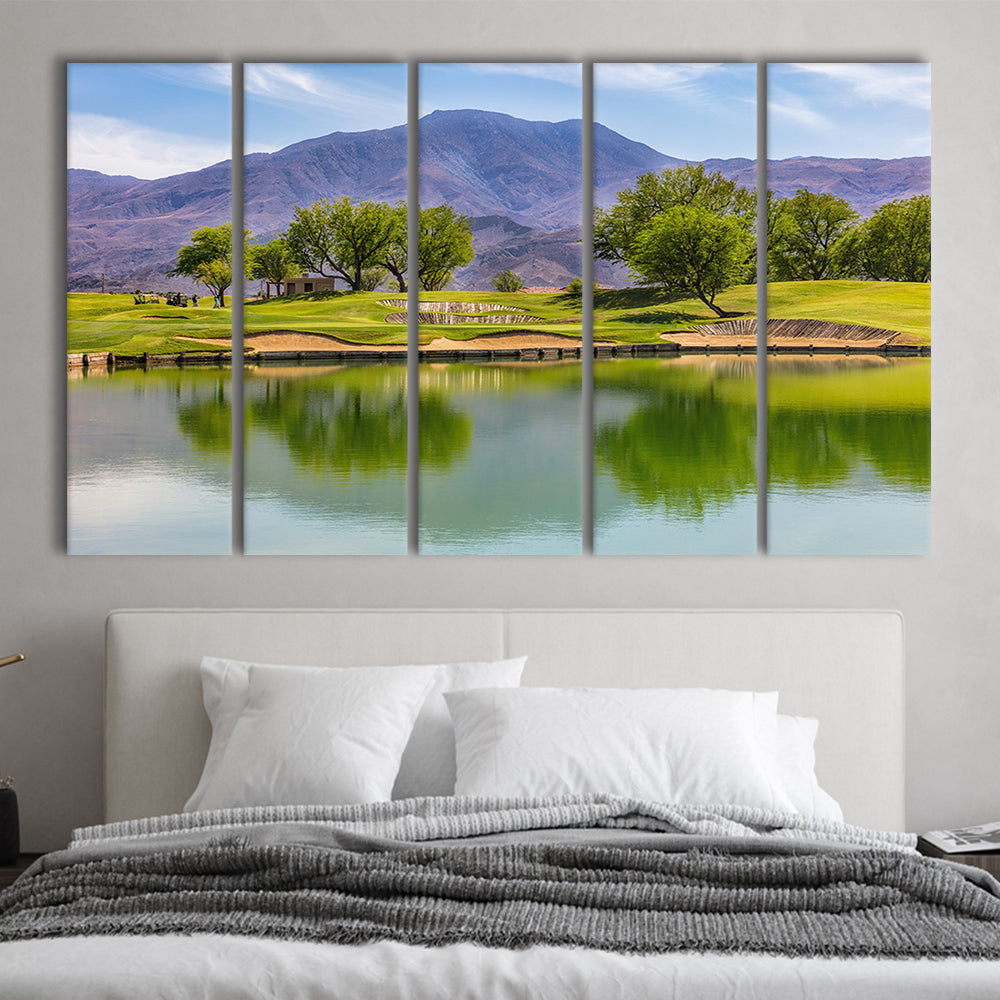 Pga West Stadium Course, Hole 4 Fine Art, Golf Art Print, Extra Large Canvas Print Wall Art