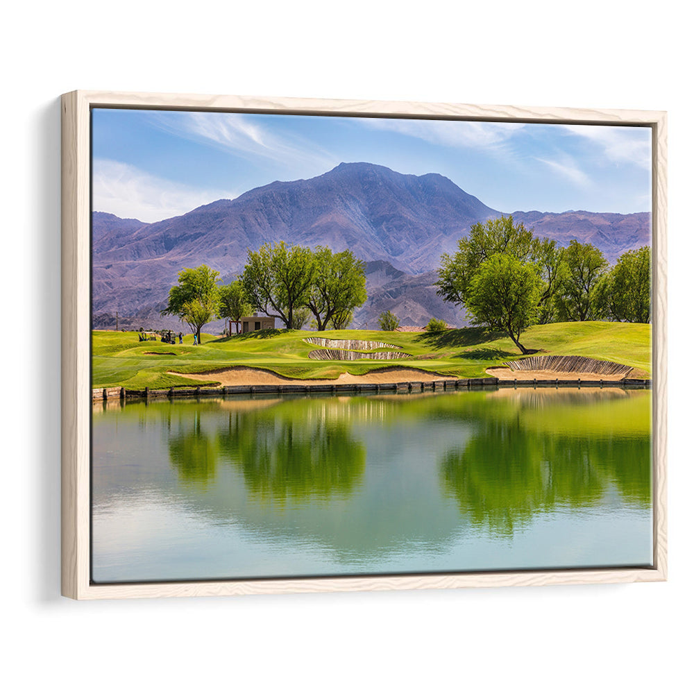 Pga West Stadium Course, Hole 4 Fine Art, Floating Framed Canvas Print Wall Art