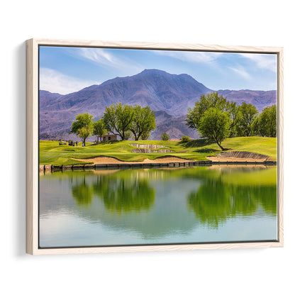 Pga West Stadium Course, Hole 4 Fine Art, Floating Framed Canvas Print Wall Art