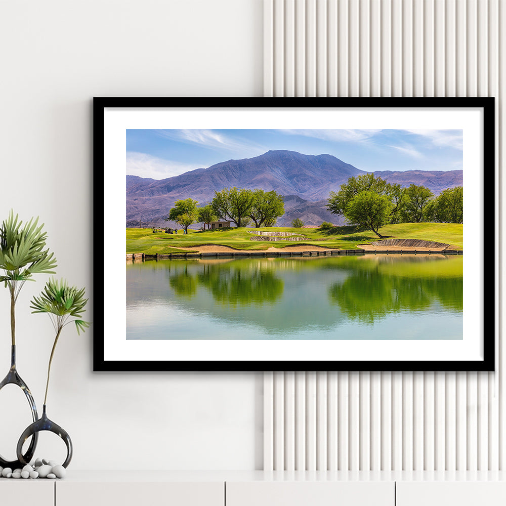 Pga West Stadium Course, Hole 4 Fine Art, Goft Art Print, Framed Art Print White Border Wall Decor