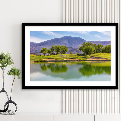 Pga West Stadium Course, Hole 4 Fine Art, Goft Art Print, Framed Art Print White Border Wall Decor