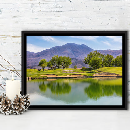 Pga West Stadium Course, Hole 4 Fine Art, Floating Framed Canvas Print Wall Art