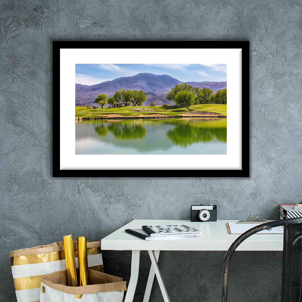 Pga West Stadium Course, Hole 4 Fine Art, Goft Art Print, Framed Art Print White Border Wall Decor