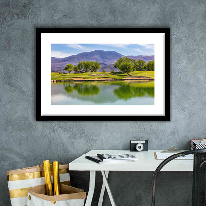 Pga West Stadium Course, Hole 4 Fine Art, Goft Art Print, Framed Art Print White Border Wall Decor