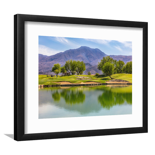 Pga West Stadium Course, Hole 4 Fine Art, Goft Art Print, Framed Art Print White Border Wall Decor