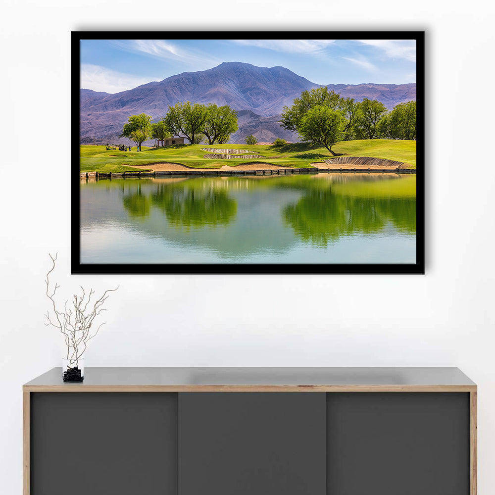 Pga West Stadium Course, Hole 4 Fine Art, Framed Art Print Wall Decor, Picture Framed