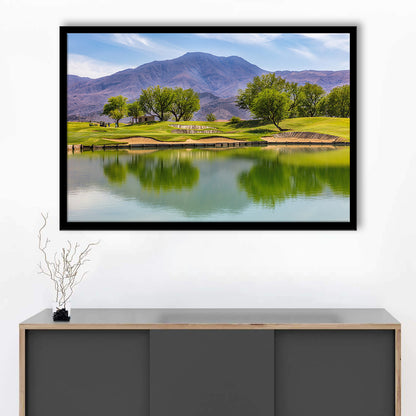 Pga West Stadium Course, Hole 4 Fine Art, Framed Art Print Wall Decor, Picture Framed