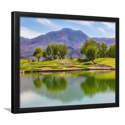 Pga West Stadium Course, Hole 4 Fine Art, Framed Art Print Wall Decor, Picture Framed