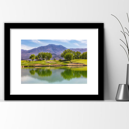 Pga West Stadium Course, Hole 4 Fine Art, Goft Art Print, Framed Art Print White Border Wall Decor