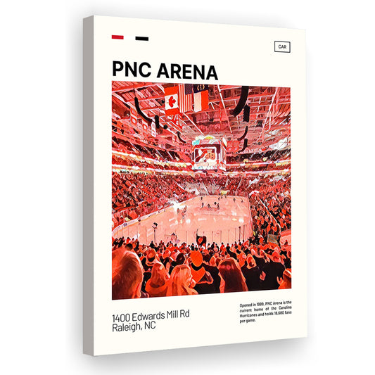 PNC Arena Print, Carolina Hurricanes Stadium Canvas Art, Fan Gifts, Sport Art, Canvas Print Wall Art