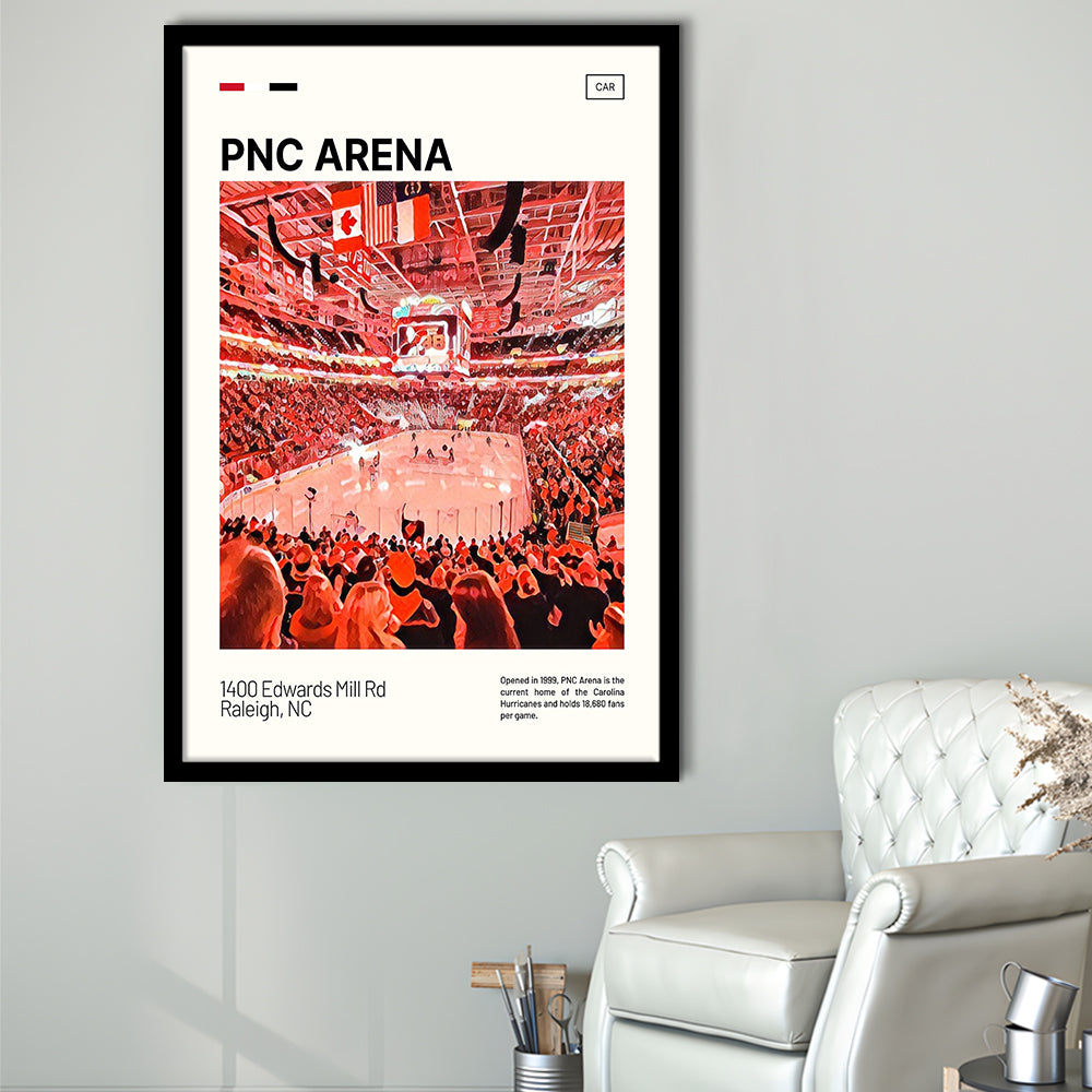 PNC Arena Print, Carolina Hurricanes Stadium Art, Gifts for him, Sport Art, Framed Art Print Wall Decor