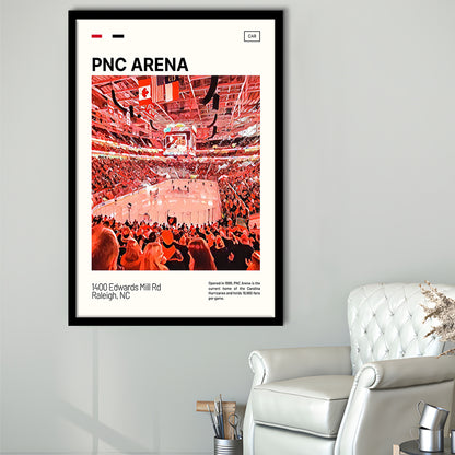 PNC Arena Print, Carolina Hurricanes Stadium Art, Gifts for him, Sport Art, Framed Art Print Wall Decor