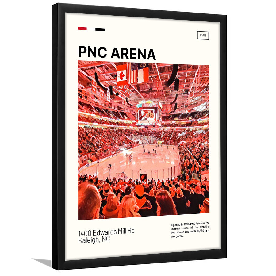 PNC Arena Print, Carolina Hurricanes Stadium Art, Gifts for him, Sport Art, Framed Art Print Wall Decor