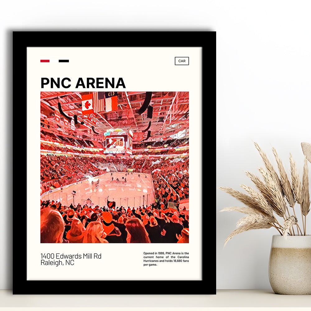 PNC Arena Print, Carolina Hurricanes Stadium Art, Gifts for him, Sport Art, Framed Art Print Wall Decor