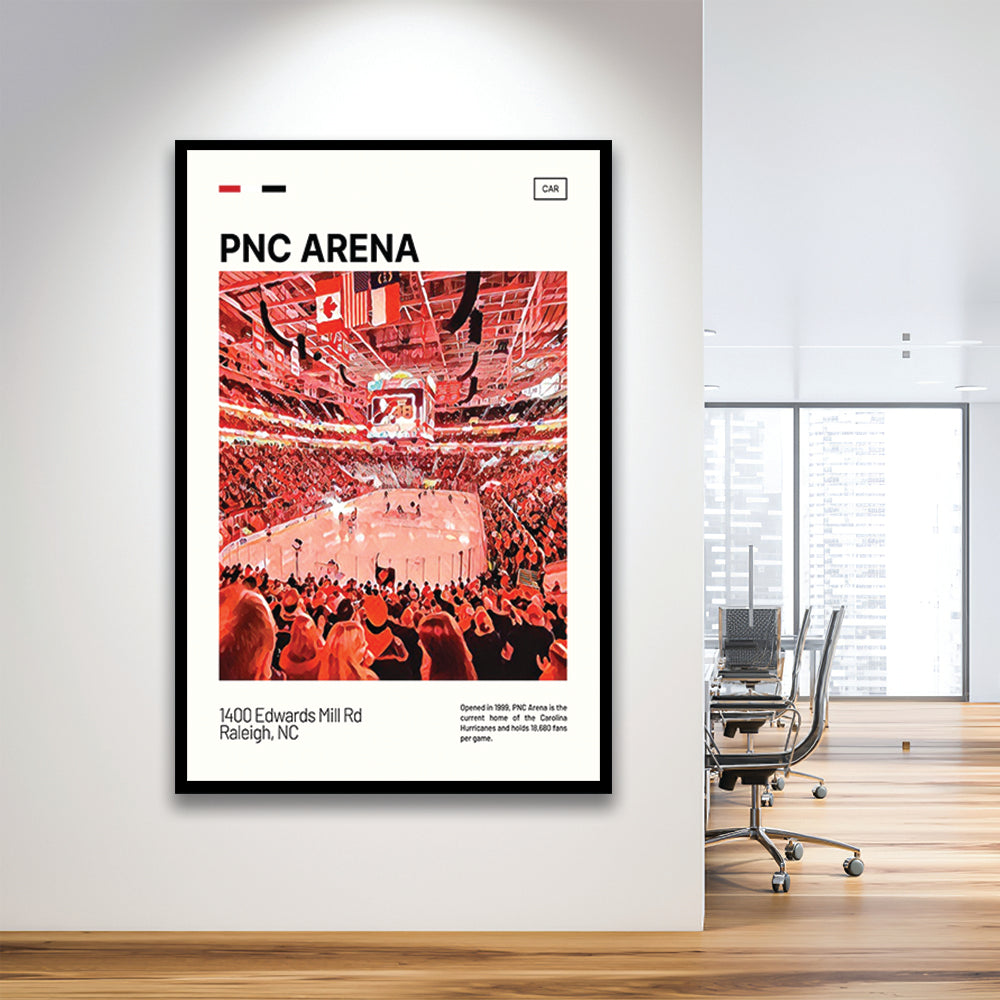 PNC Arena Print, Carolina Hurricanes Stadium Art, Gifts for him, Sport Art, Framed Art Print Wall Decor
