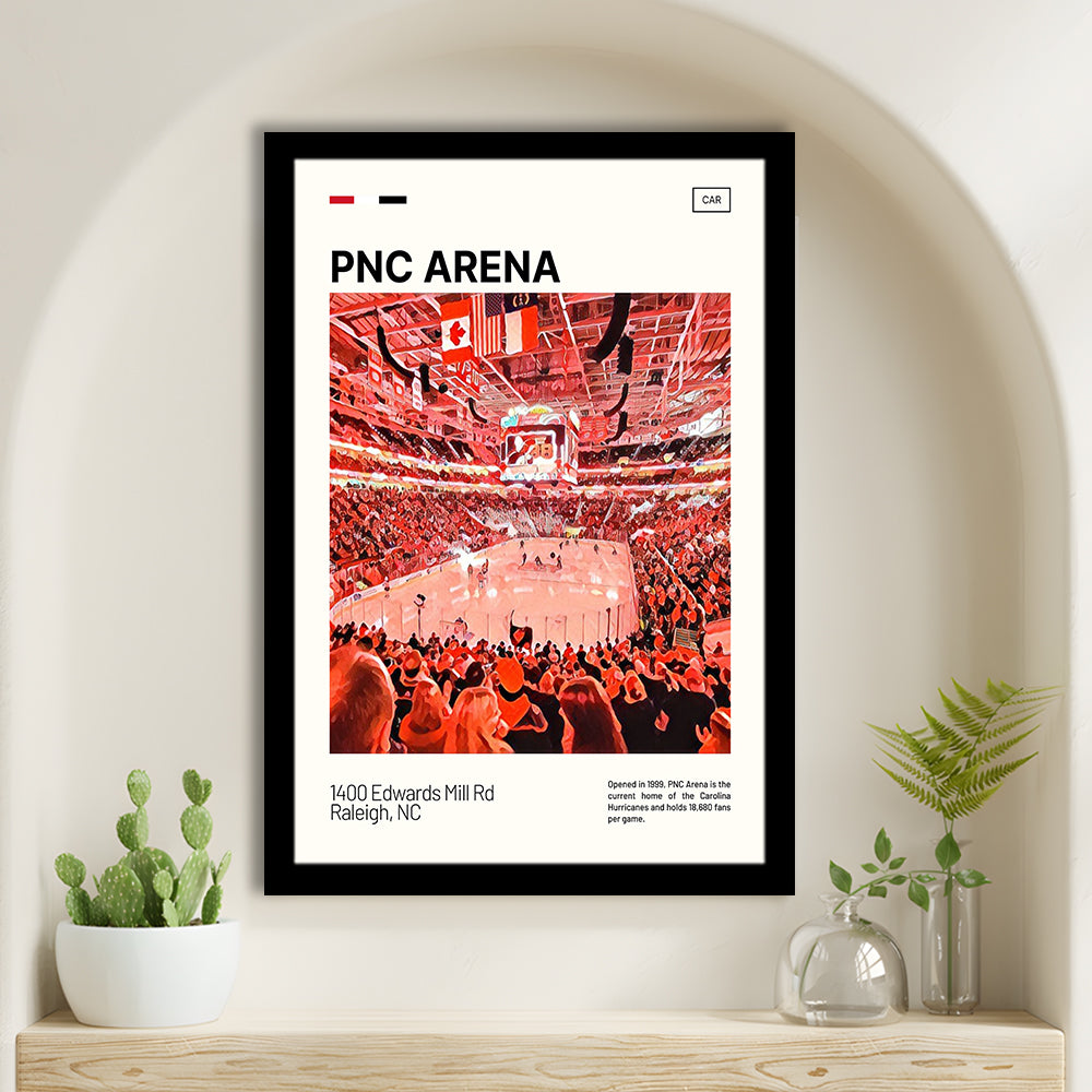 PNC Arena Print, Carolina Hurricanes Stadium Art, Gifts for him, Sport Art, Framed Art Print Wall Decor