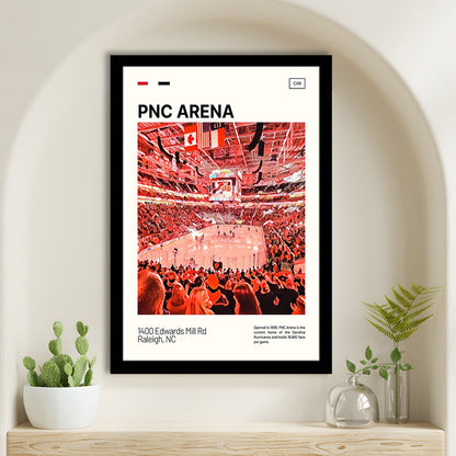 PNC Arena Print, Carolina Hurricanes Stadium Art, Gifts for him, Sport Art, Framed Art Print Wall Decor