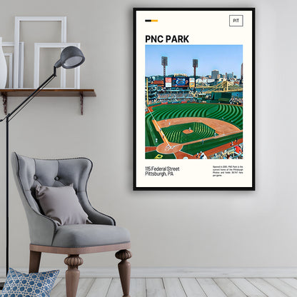 PNC Park Print, Pittsburgh Pirates Stadium Canvas Art, Man Cave Gift, Floating Framed Canvas Print Wall Art