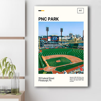 PNC Park Print, Pittsburgh Pirates Stadium Canvas Art, Fan Gifts, Sport Art, Canvas Print Wall Art