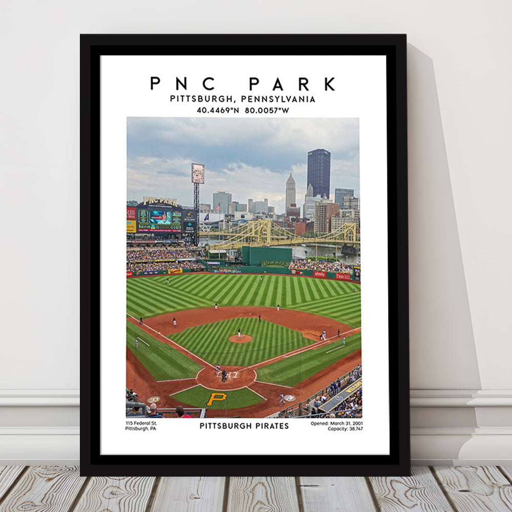 Pnc Park, Pittsburgh Pirates Baseball Stadium Wall Art Print, Sport Art Print, Framed Canvas Prints Wall Art