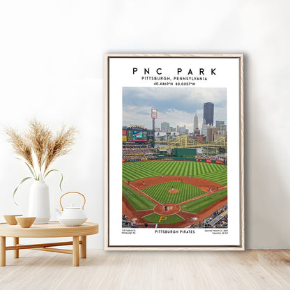 Pnc Park, Pittsburgh Pirates Baseball Stadium Wall Art Print, Sport Art Print, Framed Canvas Prints Wall Art