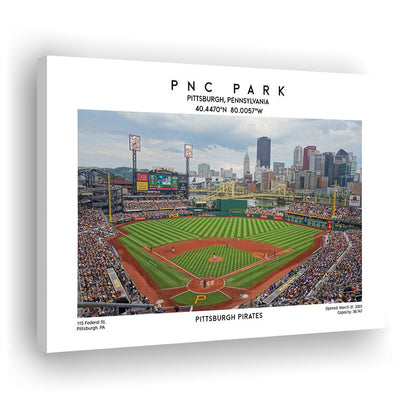 Pnc Park Print, Pittsburgh Baseball Stadium Wall Art, Sport Art Print, Canvas Print Wall Art, Man Cave Gift