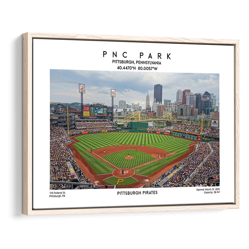 Pnc Park Print, Pittsburgh Baseball Stadium Wall Art, Sport Art Print, Framed Canvas Print Wall Art