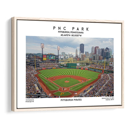 Pnc Park Print, Pittsburgh Baseball Stadium Wall Art, Sport Art Print, Framed Canvas Print Wall Art