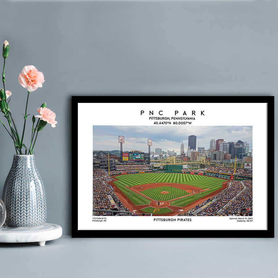 Pnc Park Print, Pittsburgh Baseball Stadium Wall Art, Sport Art Print, Framed Art Print Wall Decor