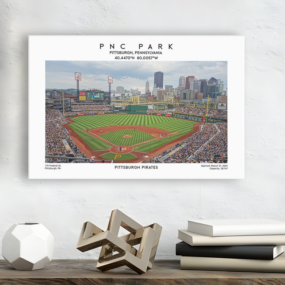 Pnc Park Print, Pittsburgh Baseball Stadium Wall Art, Sport Art Print, Canvas Print Wall Art, Man Cave Gift