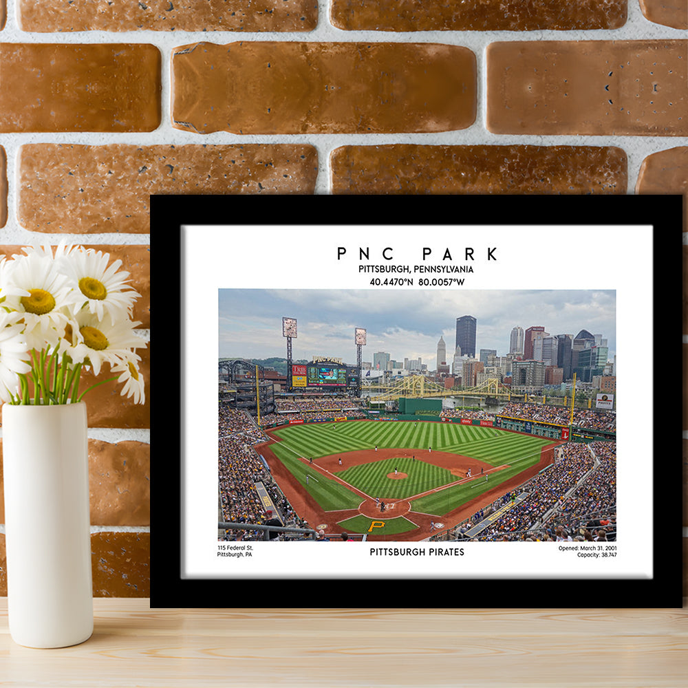 Pnc Park Print, Pittsburgh Baseball Stadium Wall Art, Sport Art Print, Framed Art Print Wall Decor