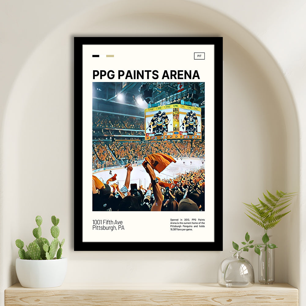 PPG Paints Arena Print, Pittsburgh Penguins Stadium Art, Gifts for him, Sport Art, Framed Art Print Wall Decor
