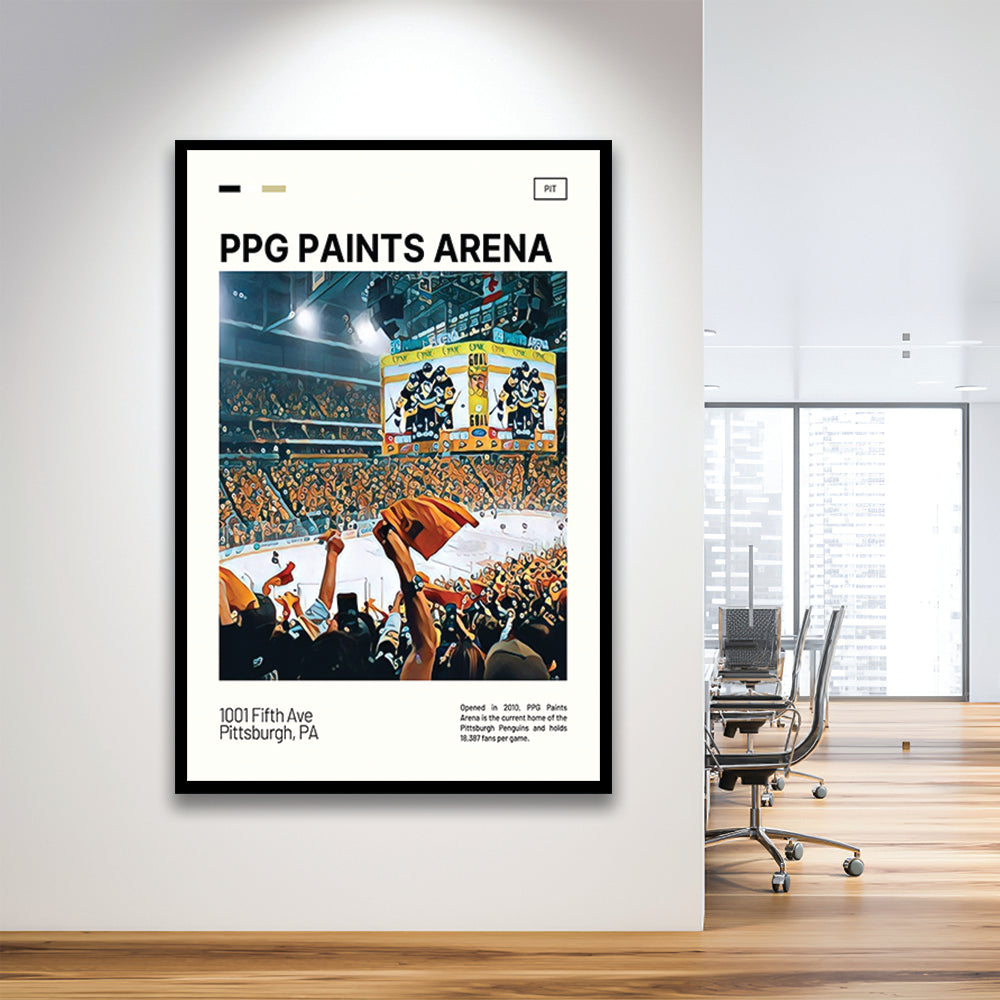 PPG Paints Arena Print, Pittsburgh Penguins Stadium Art, Gifts for him, Sport Art, Framed Art Print Wall Decor
